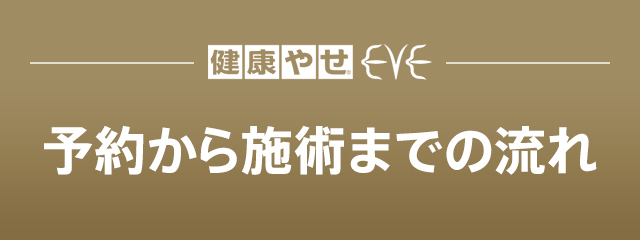 健康やせ®EVE 予約から施術までの流れ